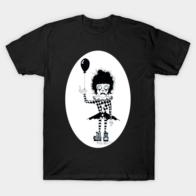 Goth Clown T-Shirt by Art of V. Cook